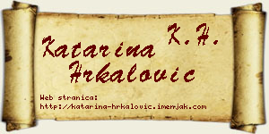Katarina Hrkalović vizit kartica